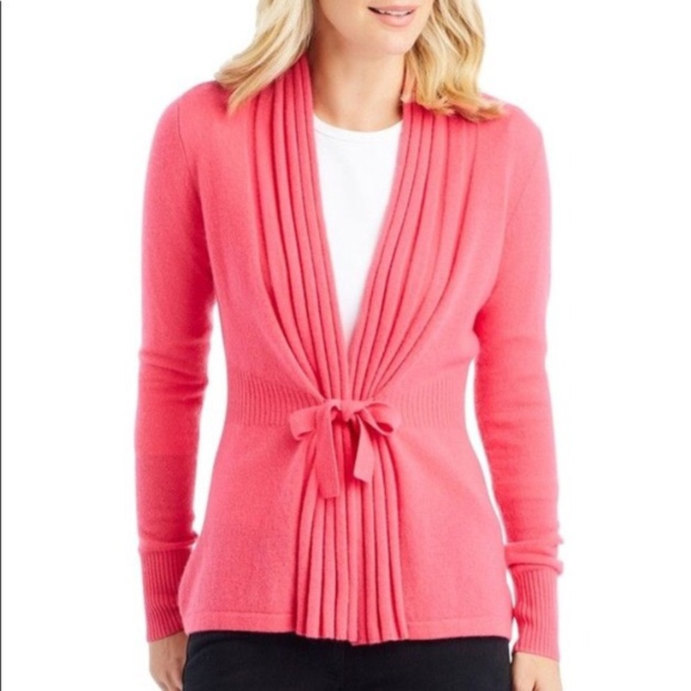 J. McLaughlin Cashmere Cardigan Tie Front Small